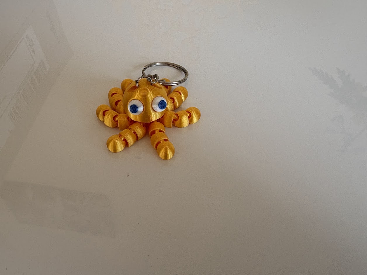 Schattige Flexi Octopus Sleutelhanger